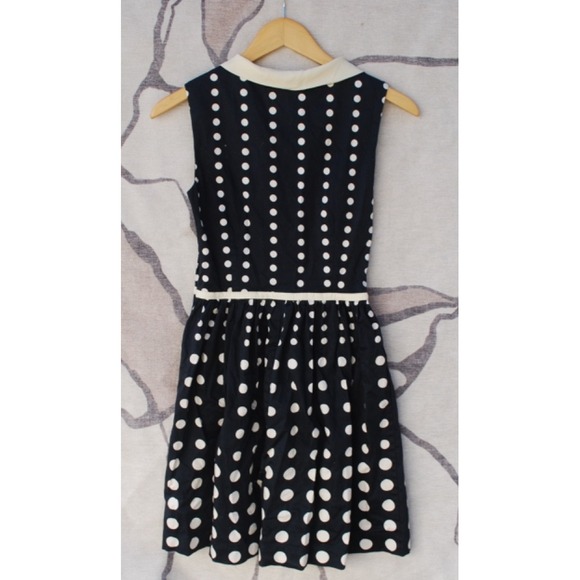 BEA & DOT ModCloth Dress Black Polka Dot Retro Sleeveless Size Small - Picture 5 of 7